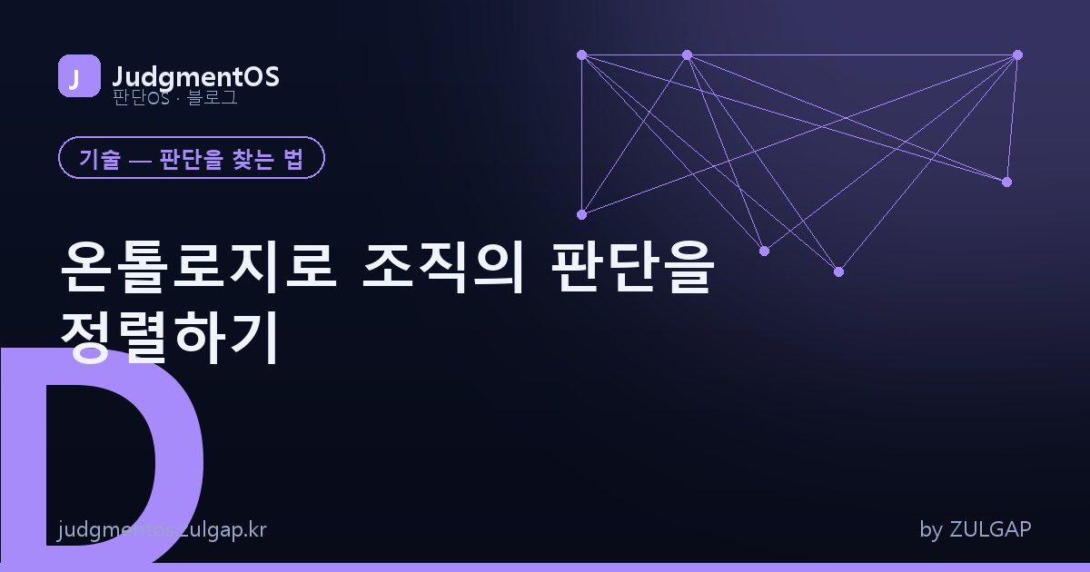온톨로지로 조직의 판단을 정렬하기